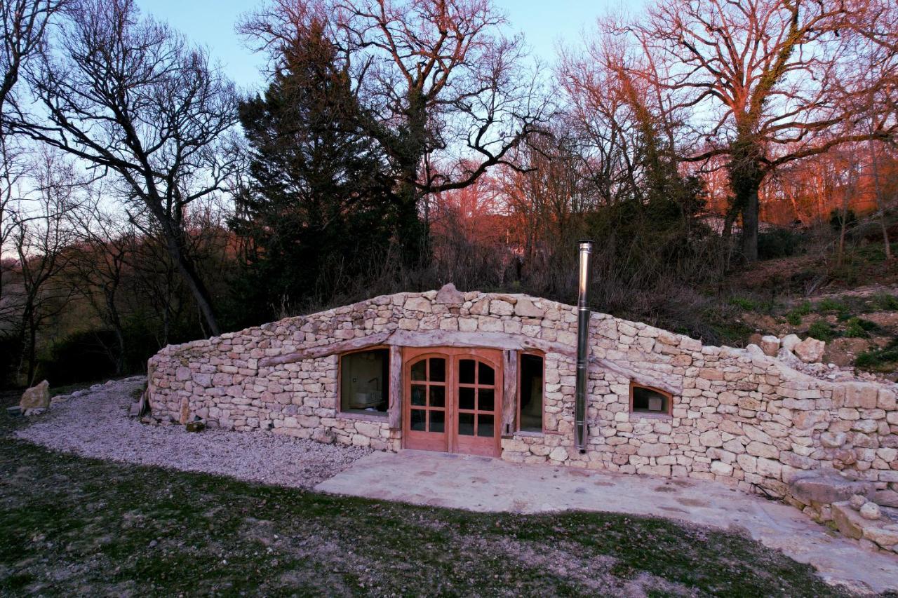 Maison Terre Les Cabanes De Fallot - Sauna Bain-Froid Piscine Naturelle L'isle-Bouzon Buitenkant foto