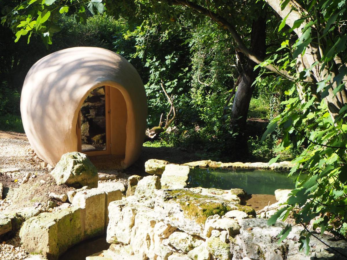 Maison Terre Les Cabanes De Fallot - Sauna Bain-Froid Piscine Naturelle L'isle-Bouzon Buitenkant foto